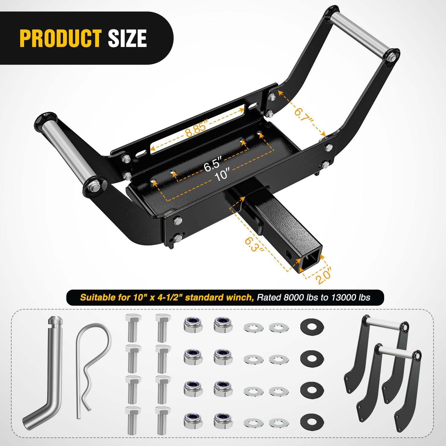 Winch Bumper Mount Plate - Produk Pemulihan Kendaraan Baru Bumper Hitch