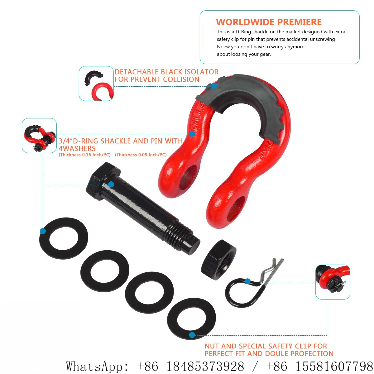 3/4 Inch D‑Ring Shackle Heavy  - D Ring Shackle 3/4 ulasan dan harga
