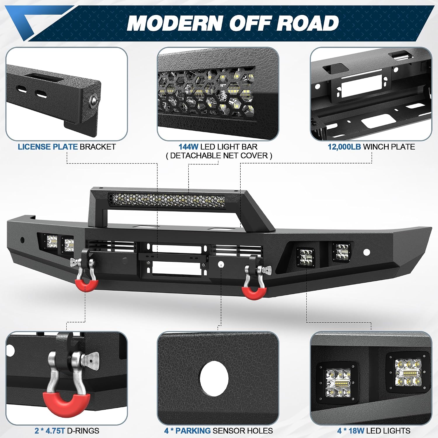 Bumper Depan Off Road Bullbar  - Winch Bumper Mount Plate ulasan dan harga
