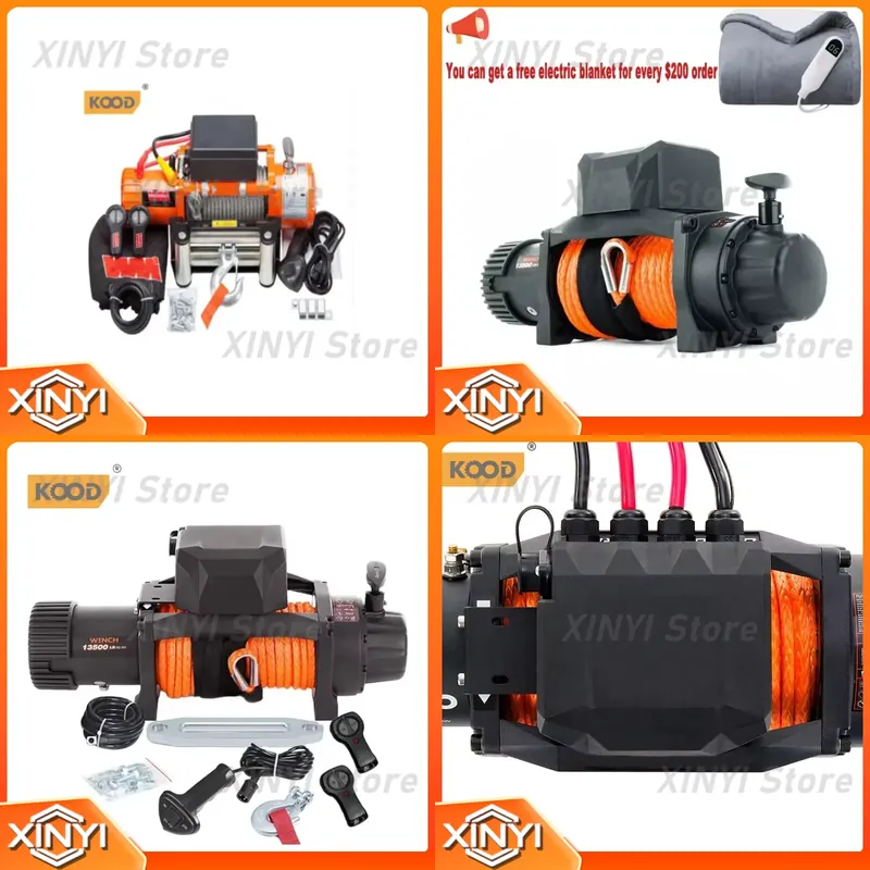 KOOD untuk Pemulihan 4x4, Winc - Winch 12000Lb Synthetic Rope ulasan dan harga