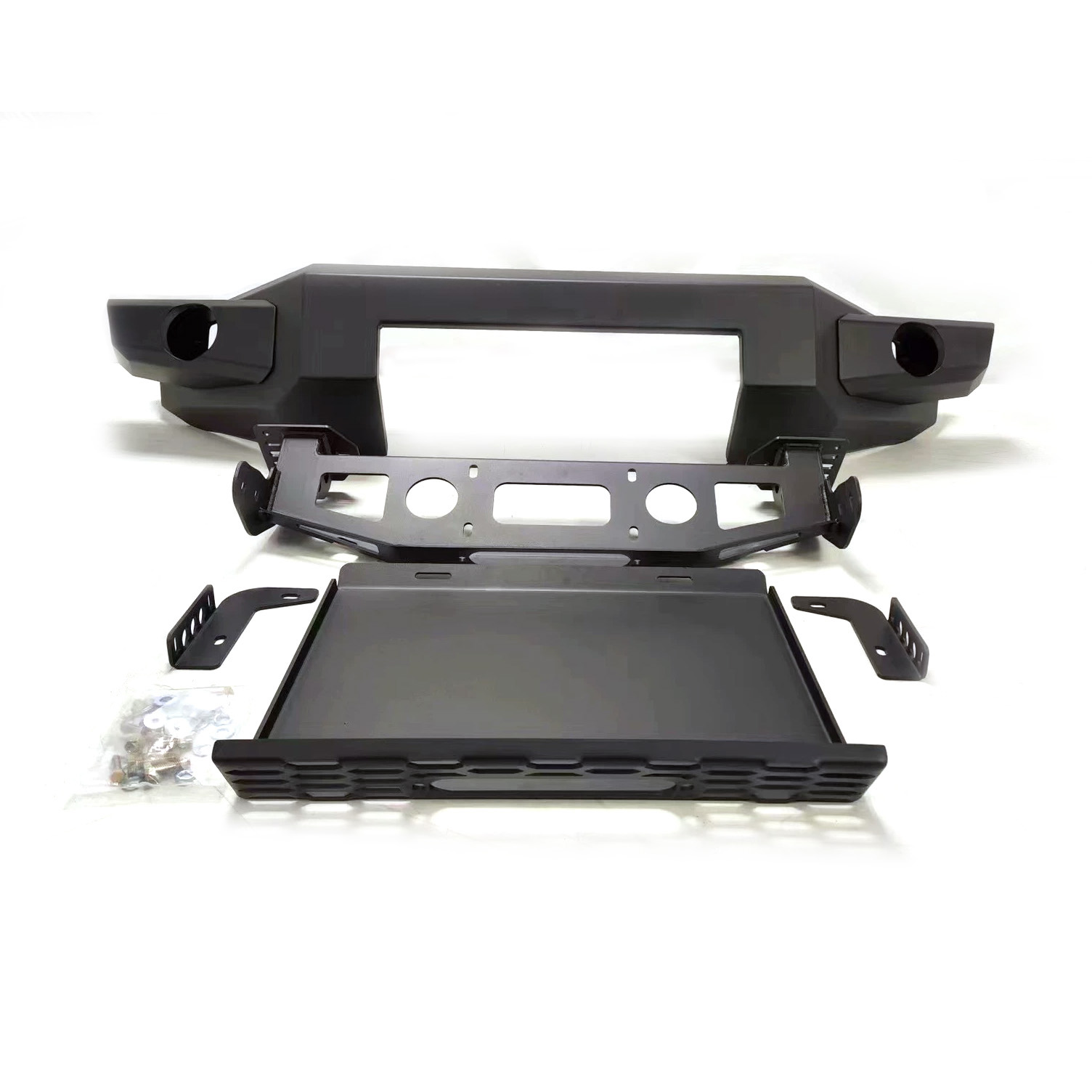 Bumper depan hitam bertekstur  - Winch Bumper Mount Plate ulasan dan harga